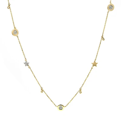 Stars and Disks Necklace