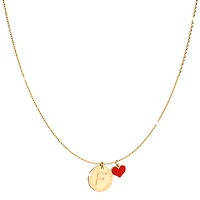 Heart & Initial Golden Necklace