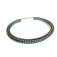 Black and White Nylon Steel Bracelet