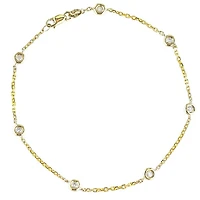 7 Diamonds by the Yard Bracelet 14K