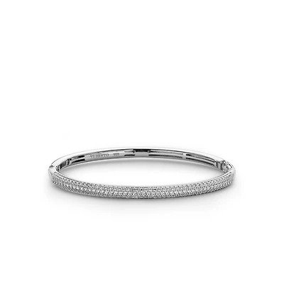 Pave Sparkle Clear Bangle Bracelet