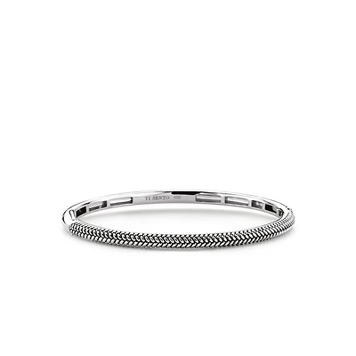 Thin Braided Bangle Bracelet