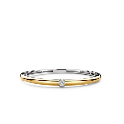 Shine in the Middle Golden Bangle Bracelet