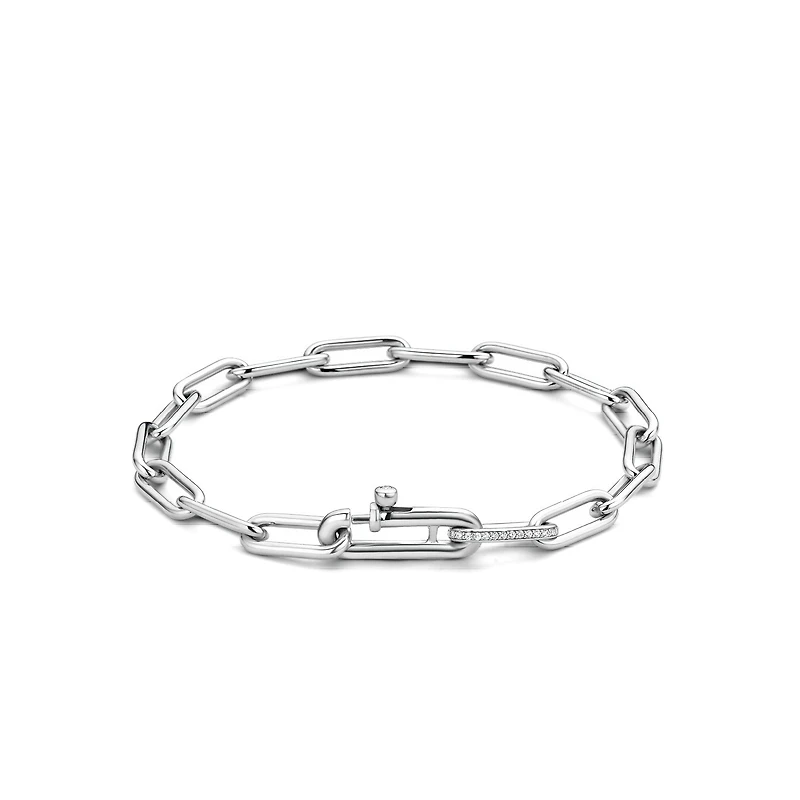 Paperclip Link Silver Bracelet