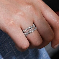 Different Paths White Gold Ring