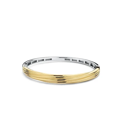 Wave Golden Bangle Bracelet