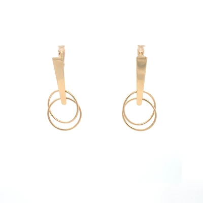 Double Ring Dangle Earrings