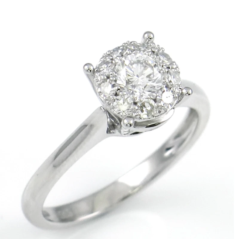 1.0ct Diamond illusion White Gold Ring