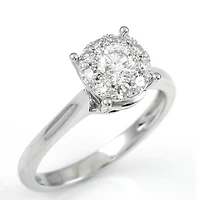 1.0ct Diamond illusion White Gold Ring