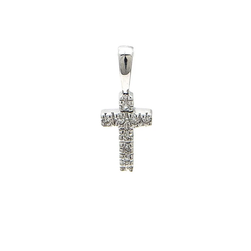 Diamond Cross 7MM Pendant