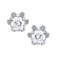 Diamond White Gold Stud Earrings