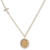 Milagrosa Side Cross Necklace 14K
