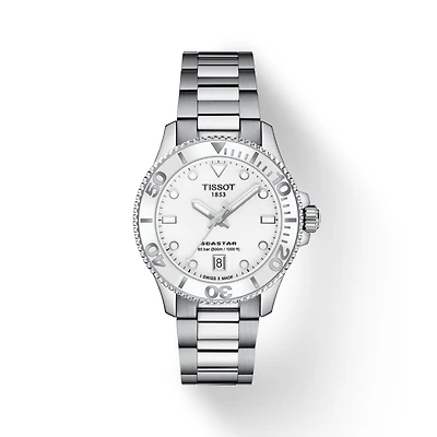Seastar 1000 36MM White/Steel Watch