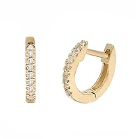 9MM Diamond Huggie Earrings