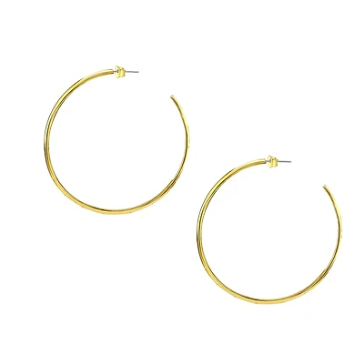45MM Gold Plated Hoop Earrings