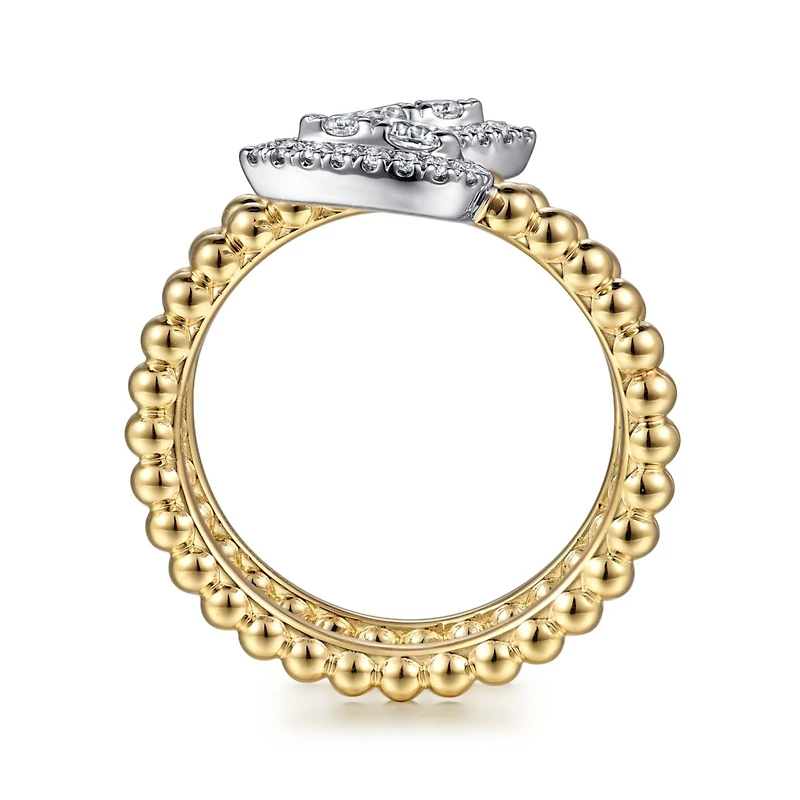 Open Leaves Diamond Ring