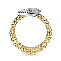 Open Leaves Diamond Ring