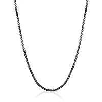 2.5mm Black Round Box Chain