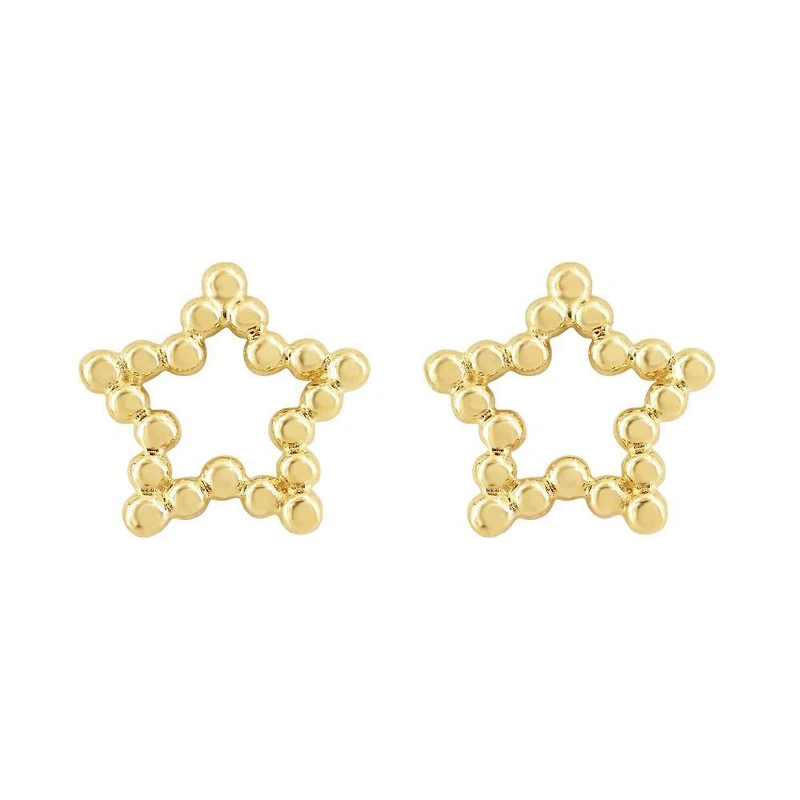 Beaded Open Star Earrings