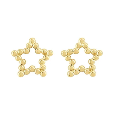 Beaded Open Star Earrings