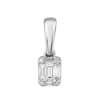 Emerald illusion .15ct Diamond Pendant