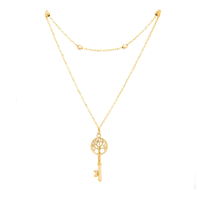 Tree of Life Key Pendant Necklace