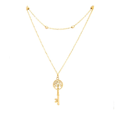 Tree of Life Key Pendant Necklace