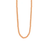 Radiant Pink Coral 4mm Bead Necklace