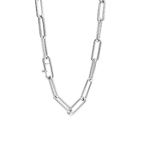 XL Papecllip Silver Necklace