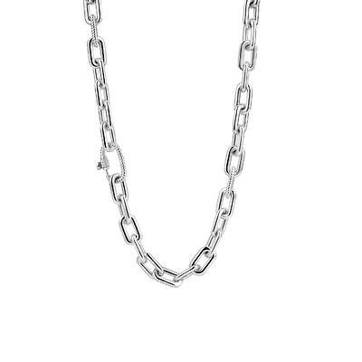 Chunky Silver Links Necklace