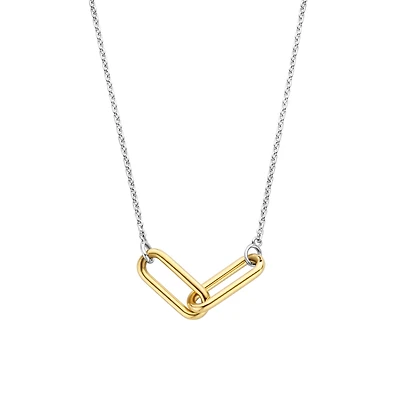 Couple Paperclip Golden Necklace