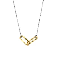 Couple Paperclip Golden Necklace