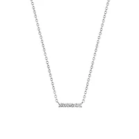 Five Zirconia Bar Necklace