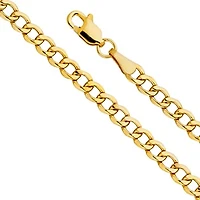 Cuban Flat Hollow 4.5MM Link Chain