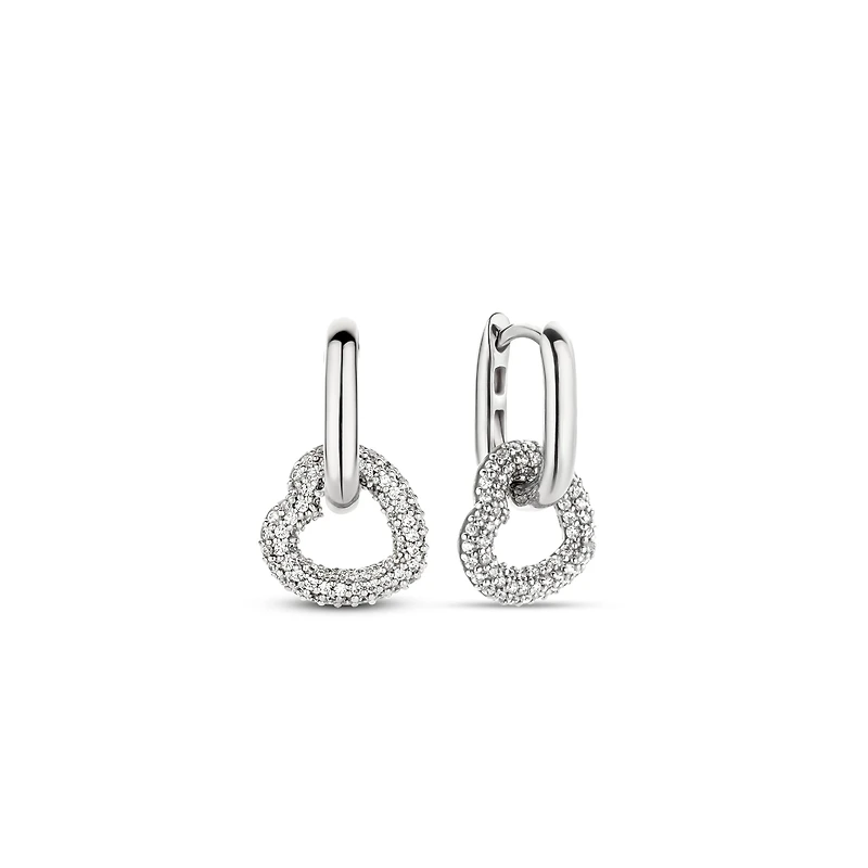 Unique Heart Charm Earrings