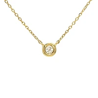 Bezel Diamond .05ct Necklace