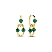 Bead Hardware Malachite Drop Earrings