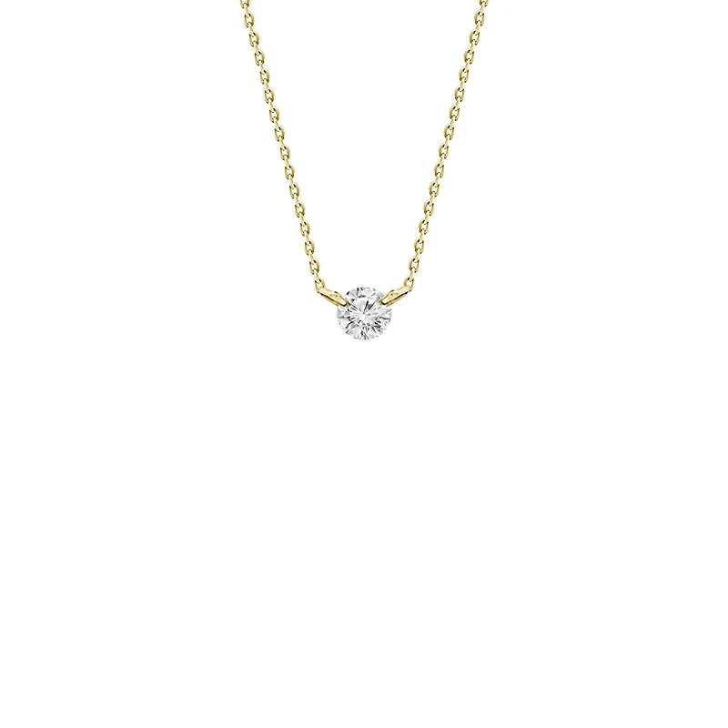 Prong Set .10ct Diamond Necklace 18K