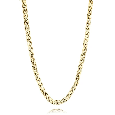 5mm Yellow IP Steel Wheat Chain