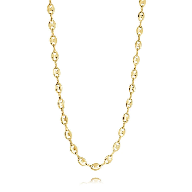 Mini Puffed Mariner Yellow IP Steel Chain