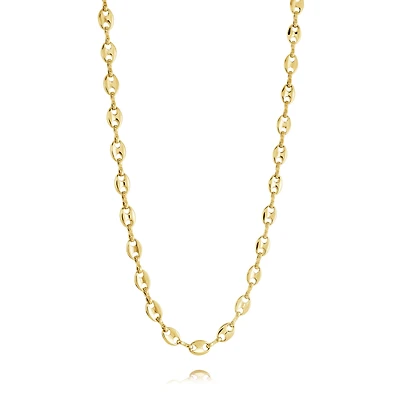 Mini Puffed Mariner Yellow IP Steel Chain