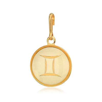 Gemini Zodiac Golden Pendant
