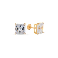 6MM Square CZ Stud Earrings