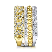 Wide Stack Diamond Ring