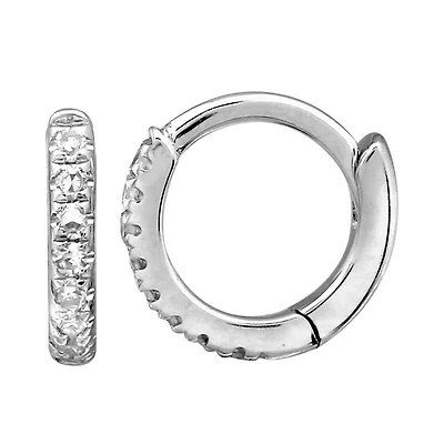 7MM Diamond Huggie Earrings