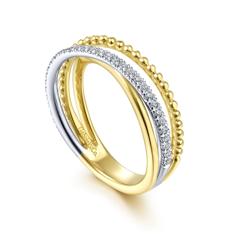 Three Pattern Diamond Ring