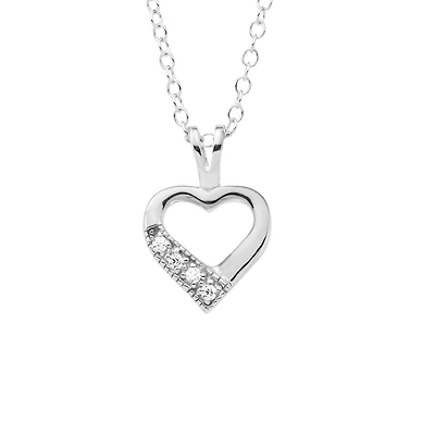 Silver Heart Kids Necklace