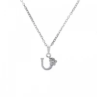 Kids Initial U Flower Necklace