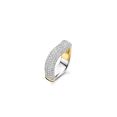 Wave Pave Ring