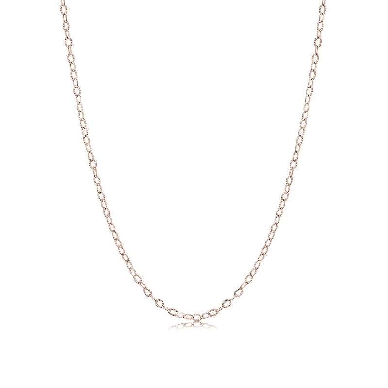 2.2mm Diamond Cut Rolo Rose IP Steel Chain